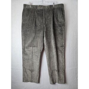 Berle Mens Corduroy Pants Size 40 R Cotton Gray Brown